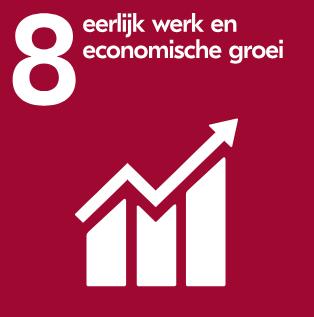 Icoon van SDG doelstelling 8